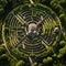 Aerial Oasis: Mesmerizing Garden Maze from Above