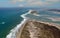 Aerial at Orleans, Cape Cod Showing Nauset Beach and the North Beach Inlet