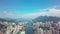 Aerial panarama view on Shatin, Tai Wai, Shing Mun River. Before typhoon Mangkhut come to Hong Kong