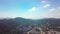 Aerial panarama view on Shatin, Tai Wai, Shing Mun River. Before typhoon Mangkhut come to Hong Kong