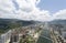 Aerial panarama view on Shatin, Tai Wan, Shing Mun River in Hong Kong