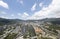 Aerial panarama view on Shatin, Tai Wan, Shing Mun River in Hong Kong