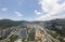 Aerial panarama view on Shatin, Tai Wan, Shing Mun River in Hong Kong