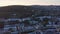 Aerial panning shot of a city in germany - wuppertal in nordrhein westfalen