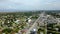 Aerial panning video from residential to commercial Clewiston FL USA