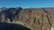 Aerial panorama of Acantilados de Los Gigantes Cliffs of the Giants at sunset, Tenerife, Canary islands, Spain.