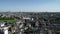 Aerial panorama of Amsterdam in Netherlands. Famous places to visit in dutch city center.