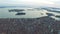 Aerial panorama. Beautiful Venice. Sunrise. 4K