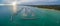 Aerial panorama of Blairgowrie Marina on Mornington Peninsula. M