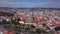 Aerial panorama of Brno old town