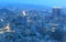 Aerial panorama of busy Taipei City ~