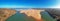 Aerial panorama from Carapateira beach on the west coast in Portugal