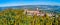 Aerial panorama of the Chateau du Haut-Koenigsbourg in the Vosges mountains. Alsace, France