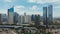 Aerial panorama of the city center with skyscrapers Jakarta. Indonesia.