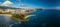 Aerial panorama of the city of Honolulu