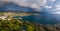 Aerial panorama of the city of Kailua Kona