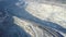 Aerial panorama deep asbestos quarry in summer morning