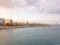 Aerial panorama of downtown promenade in Limassol Lemesos, Cyprus