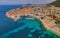 Aerial panorama of Dubrovnik old city