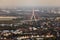 Aerial panorama of Dusseldorf