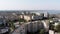 Aerial Panorama of Dwelling Blocks of Multistory Buildings near Nature and River