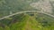 Aerial panorama of epic Stairway to Heaven hike on Hawaii island, Scenic highway