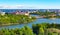 Aerial panorama of Helsinki, Finland