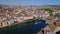 Aerial panorama of the historic center of Zurich