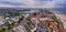 Aerial panorama of Hotel del Coronado and other buildings in Coronado, California