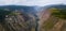 Aerial panorama of the Katu Yaryk mountain pass