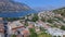 Aerial Panorama Of Kotor Town,Bay and Mountains, Montenegro