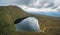 Aerial panorama of Lake Esperance, Hartz Mountains National Park