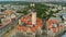 Aerial Panorama of Leipzig`s Old Town Skyline, Germany, Europe. New Town Hall