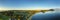 Aerial Panorama of Lummi Island, Washington.