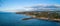 Aerial panorama of Mount Eliza coastline.