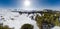 Aerial panorama of Mount Lebanon and cedar forest in winter