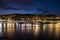 Aerial panorama of NIce at evening