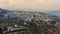 Aerial panorama of old village Pano Lefkara. Famous landmark of valley Pano Lefkara village, Larnaca, orange ceramic