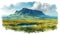 Aerial Panorama of PenyFan Mountain Range in Brecon Beacons AI Generated