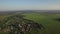 Aerial panorama of Russian countryside