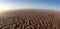 Aerial panorama in Sahara desert at sunrise