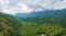 Aerial panorama of spectacular rice terraces