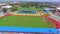 Aerial panorama of sports stadium