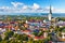 Aerial panorama of Tallinn, Estonia