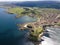 Aerial panorama town of Ahtopol, Bulgaria