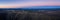 Aerial panorama of township of Blackheath, Blue Mountains, Australia - dusk
