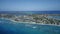 Aerial panorama video of Cockburn Town, Grand Turk, Turks and Caicos, drone view