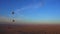 Aerial panorama video riding hot air balloon over Luxor Egypt valley of the king Unesco heritage site sunrise