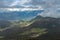 Aerial panorama view Berchtesgaden National Park, Alps mountains, meadow, forest, Germany Austria boarder Kehlsteinhaus Eagle`s