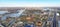 Aerial panorama view on the Floriade site under construction